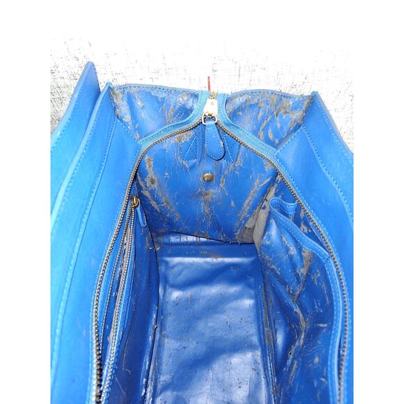 Celine Phantom Blue Leather Tote Bag READ DESCRIPTION - Picture 12 of 16